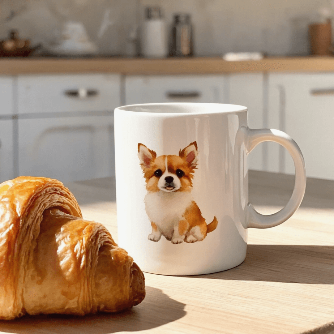 Taza personalizada con retrato de mascota