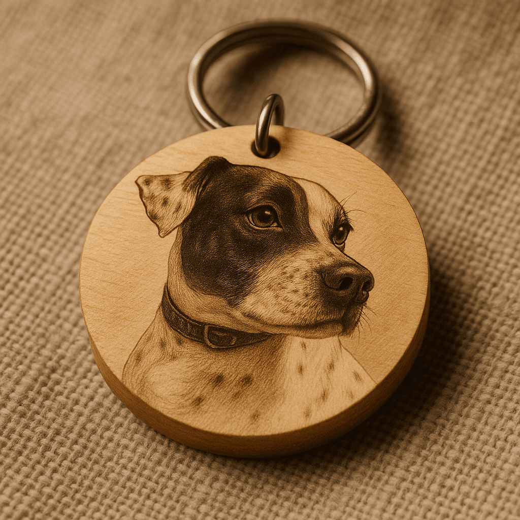 Llavero madera (carboncillo)